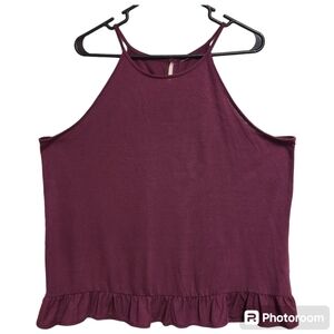Maroon tank top XL burgundy tank top XL flowy tank top XL solid tank top XL